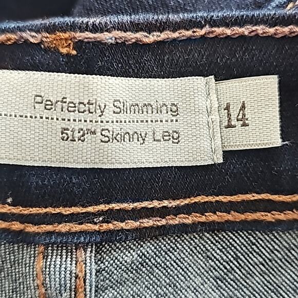 Levis Perfectly Slimming 512 Skinny Leg Five Pocket High Rise Jeans Womans Sz 14 - Picture 8 of 8